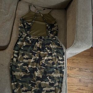 Army Flatigue body con dress